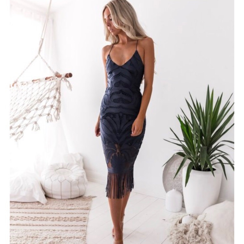Khalessi dress - steel/navy blue
